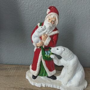 Santa Claus & Polar Bears Resin figurine
